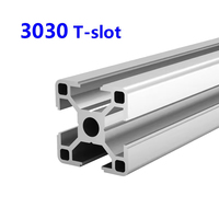 Perfil de Ranura en T EU 2020 2040 2060 3030 3060 4040 2080 20100, Riel Lineal de Extrusión de 100 200 500 800 mm, Piezas para Impresora 3D CNC