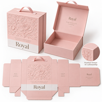 Boîte cadeau en carton pliable personnalisée de luxe, solution d'emballage écologique pour les marques de cosmétiques et de vêtements