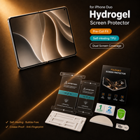 Protection d'écran avec kit d'installation pour iPhone Duo, support d'installation facile, film hydrogel pré-découpé, vente en gros