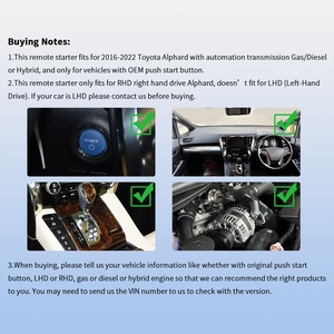 EASYGUARD Plug & Play Factory Key Remote Starter Fits for 16-22 Toyota Alphard RHD with <b>Push</b> to Start Automation Gas Vehicle - Product Image 3