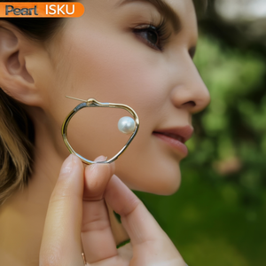 Boucles d'oreilles en perles, acier inoxydable 316L, placage or PVD, résistantes et durables, pour femmes. - Product Image 3