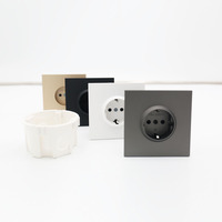 Prise murale EU Schuko 16A, indice de protection IP22, panneau ignifuge en PC avec griffes de retenue pour usage hospitalier sur le marché russe