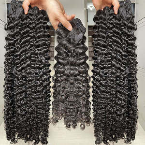 Paquetes de cabello humano virgen sin procesar real 100% Paquetes rizados birmanos crudos alineados con cutícula Coser en extensiones de tejido - Product Image 3