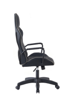 Chaise de jeu ergonomique à dossier haut, siège d'ordinateur de type voiture de course, chaise de bureau réglable avec repose-pieds, support lombaire, chaise pivotante