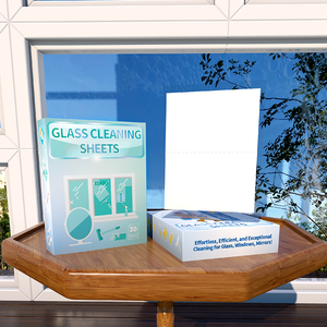 Hojas de Limpieza de Vidrio KELEE, Hojas de Detergente Limpiador de Vidrio Multisuperficie Personalizadas para Eliminar Manchas, Hojas Limpiadoras de Ventanas y Espejos - Product Image 4