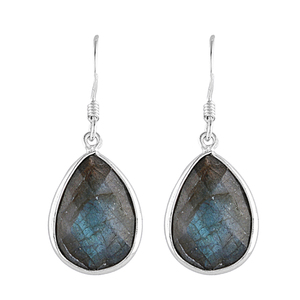 Pendientes colgantes hechos a mano de plata de ley pura labradorita natural de diseño clásico de labradorita natural de alta calidad al mejor precio - Product Image 3