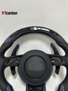YTcarbon para S1 RS3 RS4 RS5 RS6 RS7 S8 <span class=keywords><strong>RSQ3</strong></span> RSQ5 RSQ7 TTRS accesorios interiores de coche volante de fibra de carbono Real personalizado - Product Image 4