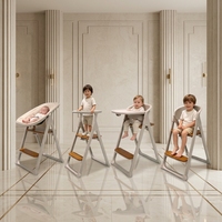Chaise haute moderne en plastique réglable et mobile pour bébé, transformable en transat/tour d'apprentissage/chaise adulte, pour mobilier enfant