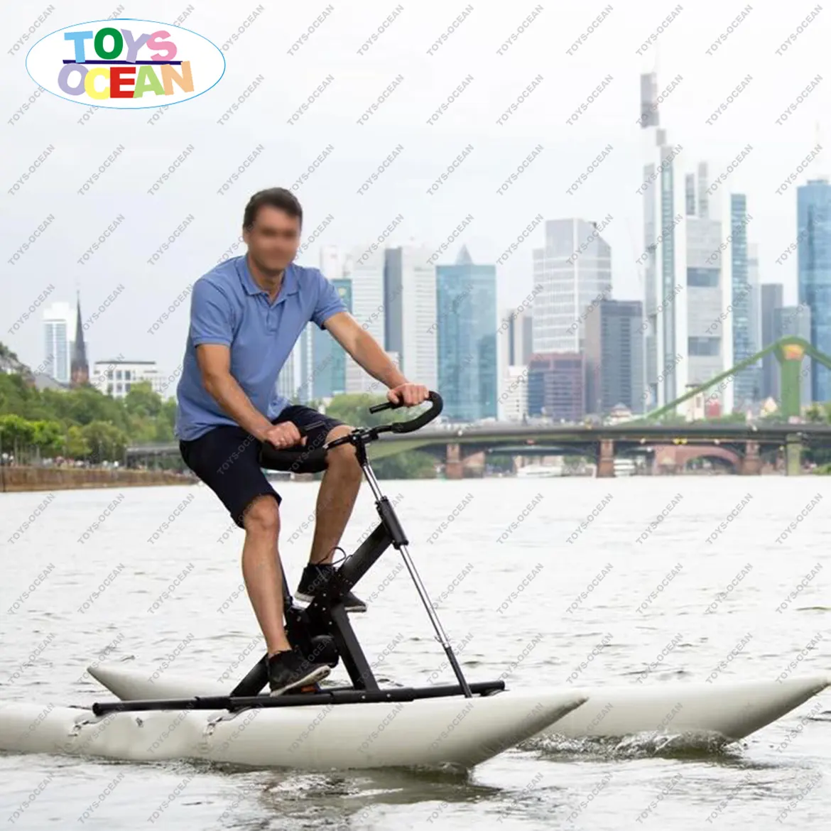 Boya inflable de PVC de alta calidad, tamaño personalizado, mar, plátano, barco, tubos flotantes para bicicleta de agua