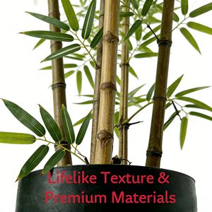 Planta artificial de bambú en maceta, bonsái artificial de bambú - Product Image 6