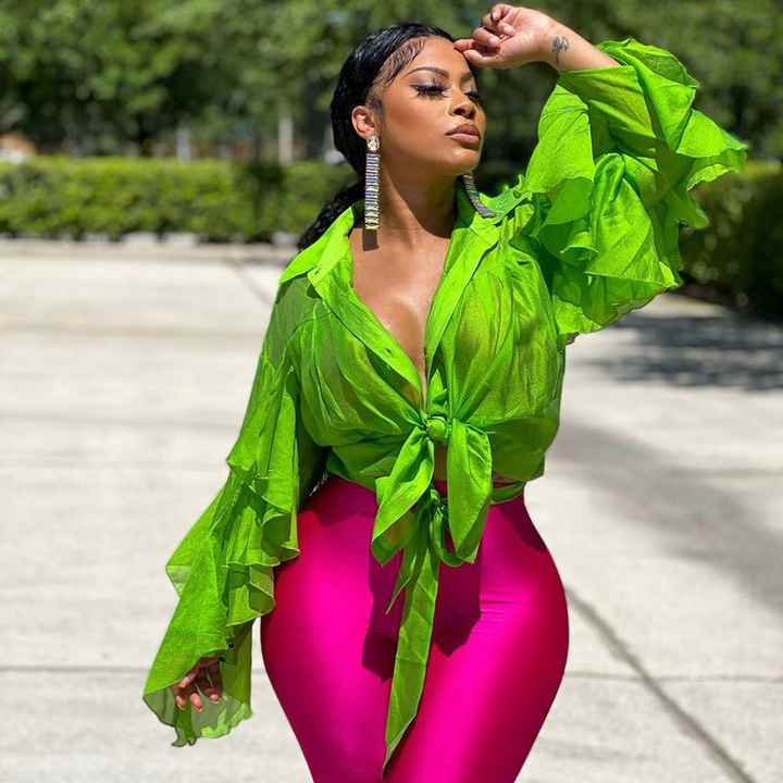 ruffle chiffon top