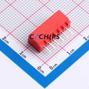 ZX-HA2.54-6PZZ-R Wire-to-Board Pin Header Through hole Component (THT),P=2.5mm Connector 1x6P 2.5mm Through Hole XHB - Product Image 2