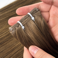 Extensions de cheveux Straight Genius Weft, texture 4C, cheveux humains vierges bruts, micro-trame invisible sans couture pour salons