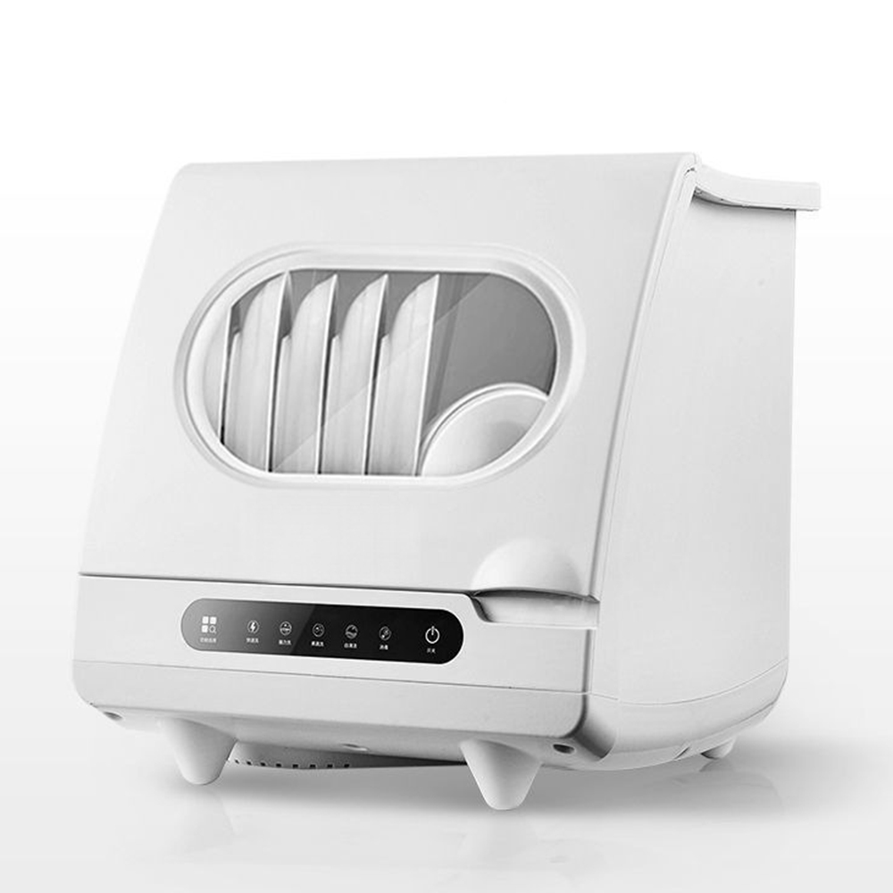 Household Electric Plastic Smart Dishwasher Fully Automatic Lazy Multifunctional Drying Free Installation 4 Sets Capacity
