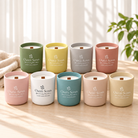 Bougie parfumée en gros dans un pot en céramique coloré, personnalisation de la marque et emballage cadeau pour les détaillants