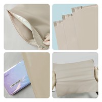 Sac d'emballage CPE à fermeture éclair givré noir plastique PE opaque pour sweat t-shirt chaussures chaussettes fourrure-pochette de rangement de marchandises privées