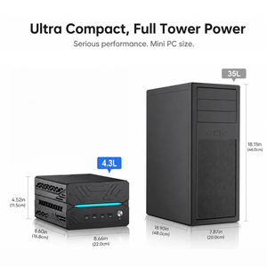 มินิพีซี AMD <span class=keywords><strong>Ryzen</strong></span> 9 9950X3D <span class=keywords><strong>Ryzen</strong></span> 7 9800X3D เวิร์กสเตชัน AI คอมพิวเตอร์เล่นเกม แรม DDR5 มินิพีซีเกมมิ่งพร้อมการ์ดจอ Windows 11 - Product Image 6