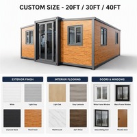 Maison conteneur pliable certifiée CE, structure en acier, isolée, préfabriquée, pour jardin, usage hôtelier ou glamping