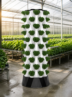 Système de culture hors-sol à 10 étages Pineapple Tower avec pompe à eau et pot en filet pour jardin hydroponique vertical