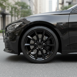 Rines Deportivos Negros Brillantes de 10 Radios - Rines Monobloque Forjados Ligeros para Sedanes Deportivos - Product Image 4