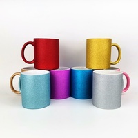 Mug en céramique de style américain avec poignée en forme de C créative, luminescent dans le noir, avec logo personnalisé, sublimation par transfert thermique
