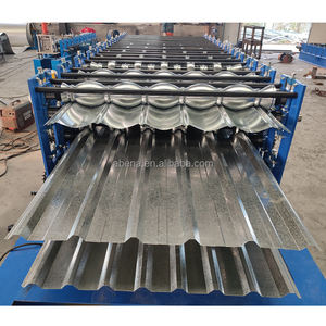 단일 삼중층 맞춤형 모양 골판지 지붕판 제작 타일 프레스 기계 지붕판 제작 - Product Image 1