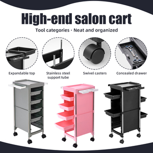 Carrito <span class=keywords><strong>de</strong></span> Peluquería <span class=keywords><strong>de</strong></span> Lujo, Resistente, con Ruedas y Gabinete - Product Image 2