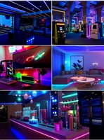 Tira de LED RGB de 10M 5050 SMD, 60LED/M, 12V/24V, 144 dirección programable inteligente WS2812B, píxel direccionable individualmente por USB WS2812