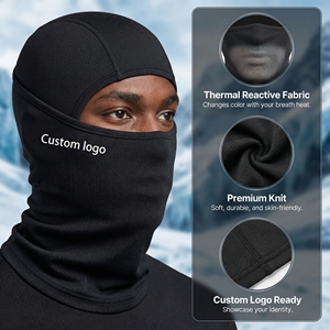 Pasamontañas Deportivo Termocrómico con Logotipo Bordado Reflectante Personalizado por el Fabricante, Capucha para Exteriores - Product Image 4