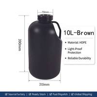 Barril de Cerveza Sucheng HT Modelo 10kg 10L Negro HDPE con Tapa Sellada con Adhesivo Sin Sombras