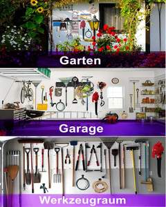 Support de coupe-herbe mural en métal 1 pièce pour outils de jardin débroussailleuses et étagères de garage - Product Image 6