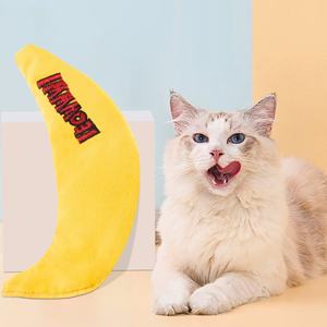 Yeni çevre dostu interaktif muz şekilli tuval malzeme kedi peluş oyuncak catfun Pet kedi <span class=keywords><strong>Catnip</strong></span> oyuncaklar ile eğlenceli için - Product Image 1