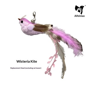 Aifeiniao Meilleure Vente Tête <span class=keywords><strong>de</strong></span> remplacement pour baguette <span class=keywords><strong>de</strong></span> chat à plumes et clochette, résistante aux morsures, jouet auto-entretenant pour chat - Product Image 4