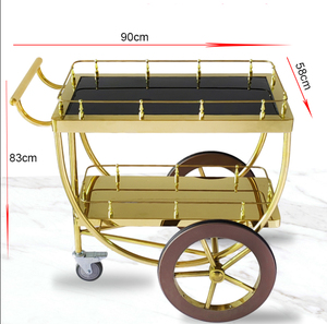 <span class=keywords><strong>Carrello</strong></span> da Bar che rotola carrelli di vino su ruote con 2 piani in vetro temperato <span class=keywords><strong>carrello</strong></span> <span class=keywords><strong>per</strong></span> bevande liquore con grandi ruote <span class=keywords><strong>per</strong></span> Hotel - Product Image 4