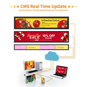 LANDUN 24 pouces de large barre étirée LCD écran tactile panneau signe Android affichage <span class=keywords><strong>bannière</strong></span> barre écran d'affichage - Product Image 4