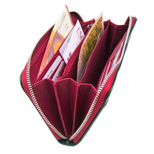 <span class=keywords><strong>Portafoglio</strong></span> Lungo Personalizzato per Donne, Nuovo Colore <span class=keywords><strong>Verde</strong></span> con Blocco RFID e Cerniera - Product Image 5