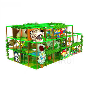Soluzione chiavi in mano struttura modulare in metallo con un mondo di gioco morbido pastello, struttura per bambini, parco giochi al coperto - Product Image 1