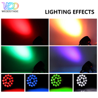 WEDOSTAGE STOCK UE 18x18W RGBAW UV 6-en-1 Projecteur LED Par en Aluminium DMX512 Slim Par IP33 pour Éclairage de Scène et Parcs à Thème