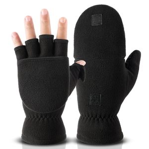 Gants d'hiver OZERO, mitaines convertibles sans doigts, doublure thermique en polaire, coupe-vent, chauds pour hommes et femmes - Product Image 1