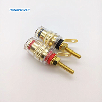 Bornier de connexion en cristal pour amplificateur de haut-parleur audio, bornes de connexion pour fiches banane de 4 mm