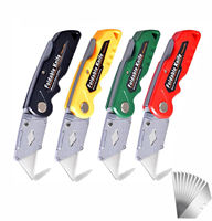 Coffret de couteaux à découper industriels Wooktools DIY, 5 lames de rechange en acier inoxydable, robustes, pliables, couteaux utilitaires, 18 mm