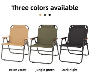 Chaise pliante Kermit extra large en fer avec accoudoirs, mobilier d'extérieur pour <span class=keywords><strong>camping</strong></span>, plage, pique-nique, pêche - Offre Spéciale - Product Image 5