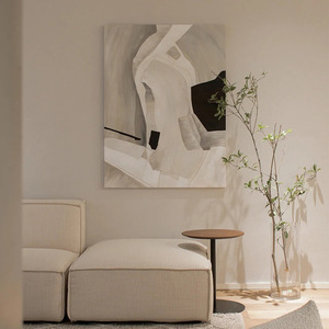 Hand Painted Oil Painting Abstract Art Wall Decor For Living Room Hotel Model Room Minimalist Style No <b>Frame</b> - Product Image 2