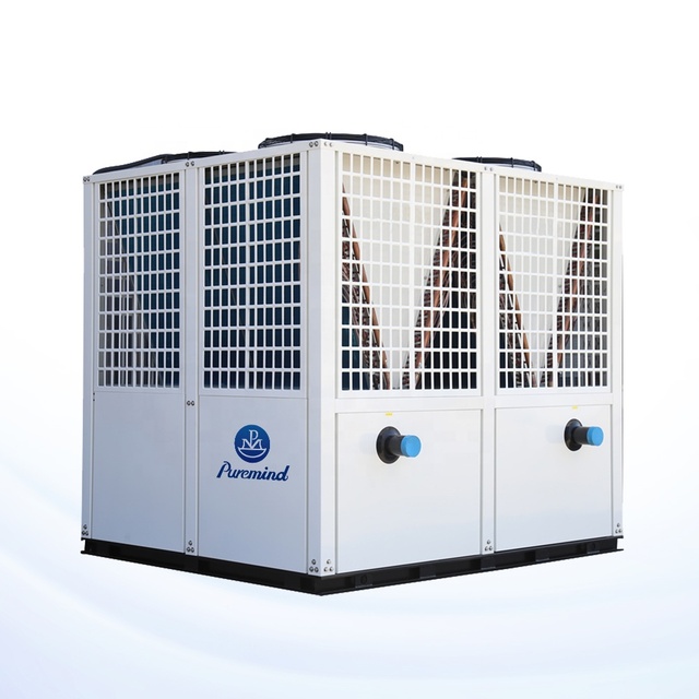 Puremind R410a Modular Water Chiller 65kW 100kW 130kW 380V 50Hz Heating Cooling Air Cooled Scroll Chiller for School Hospital