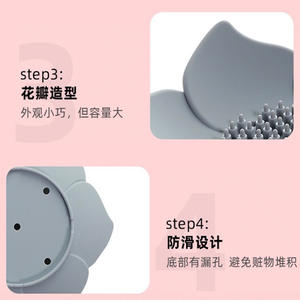 Jabonera de Silicona Celic Home con Forma de Flor, Autodrenante, en Color Blanco Lechoso, Gris, Azul y Rosa - Product Image 4