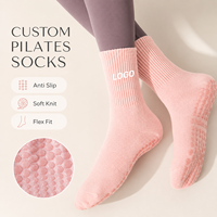 Chaussettes de Pilates antidérapantes personnalisées avec logo, douces, respirantes, pour le yoga, la barre et le studio de Pilates