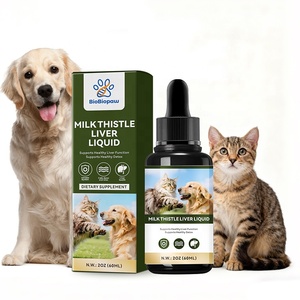 Gotas de Cardo Mariano para Animais de Estimação Atacado Líquido de Cardo Mariano para Cães e Gatos Saúde dos Rins Apoia Omega 3 EPA DHA - Product Image 1