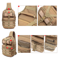 Sac de poitrine tactique Oxford imperméable extra large pour homme, sac à dos de randonnée, sac à bandoulière Molle personnalisé pour appareil photo, fabriqué par HAIBOWY