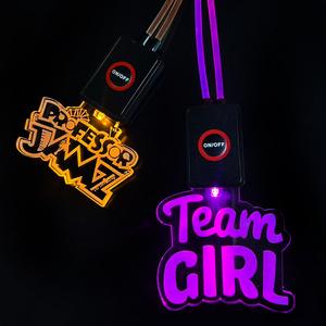 Qcool khuyến mại số lượng lớn bán buôn biểu tượng tùy chỉnh sinh thái thân thiện có thể sạc lại triển lãm thương mại cổ vũ hỗ trợ buổi hòa nhạc Glow dây buộc - Product Image 2