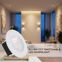 Spot encastré professionnel à intensité variable, 3 températures de couleur commutables, avec boîte de jonction pour plafond intérieur domestique